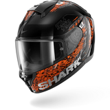 SHARK  RIDILL 2 SPEED-VIB NEGRO Anthra  Naranja Casco De Moto
