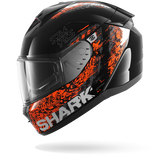 SHARK  RIDILL 2 SPEED-VIB NEGRO Anthra  Naranja Casco De Moto