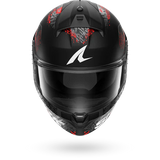 SHARK  RIDILL 2 SPEED-VIB Mat NEGRO Anthra  Rojo Casco De Moto