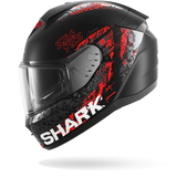 SHARK  RIDILL 2 SPEED-VIB Mat NEGRO Anthra  Rojo Casco De Moto