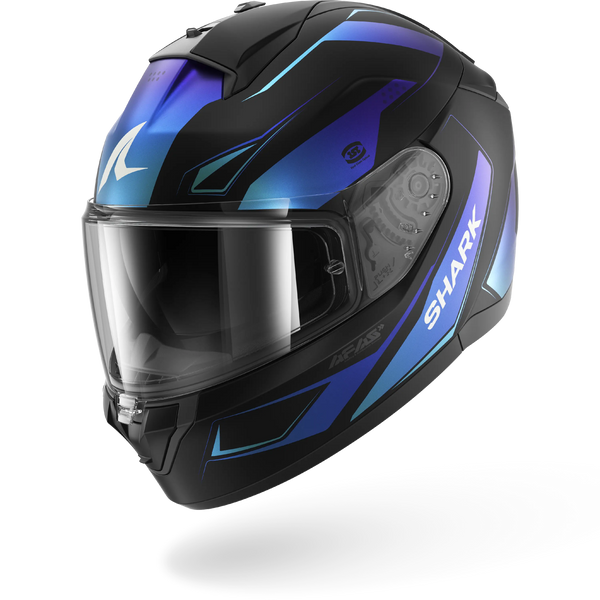 SHARK  RIDILL 2 MEKARIUM Mat NEGRO AZUL Casco De Moto