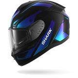 SHARK  RIDILL 2 MEKARIUM Mat NEGRO AZUL Casco De Moto