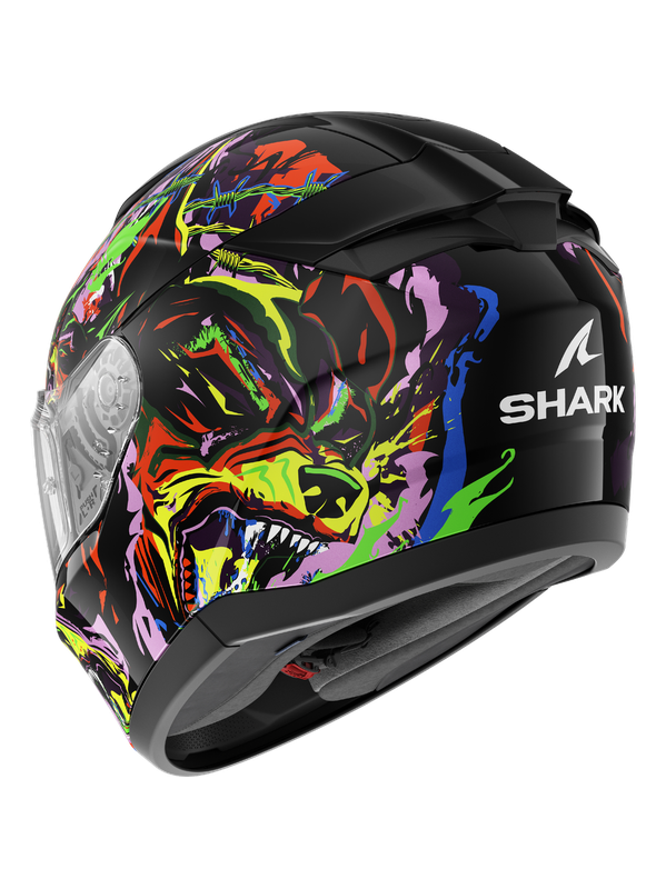 SHARK CASCO INTEGRAL RIDILL 2 RAGING BEAST Negro Violeta Amarillo