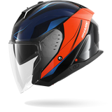 SHARK SKWAL i3 JET MEKARIUM NEGRO Chrom Naranja Casco De Moto