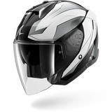 SHARK SKWAL i3 JET MEKARIUM CASCO DE MOTO BLANCO CHROMO NEGRO