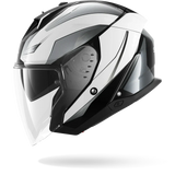 SHARK SKWAL i3 JET MEKARIUM CASCO DE MOTO BLANCO CHROMO NEGRO
