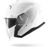 SHARK  SKWAL JET SP LYNE Blanco Plata  Plata Casco De Moto