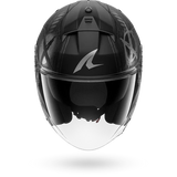 SHARK  SKWAL JET SHIEVER Mat NEGRO Anthra  Plata Casco De Moto