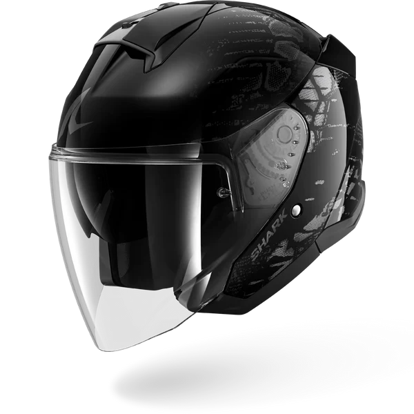 SHARK  SKWAL JET REPTAIA NEGRO Anthra Anthra Casco De Moto