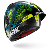 SHARK  AERON-GP FIM RACING #2 SPEED-VIB Carbon Azul Green Casco De Moto