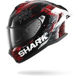 SHARK  SKWAL CUP SPEED-VIB NEGRO  Rojo  Plata Casco De Moto