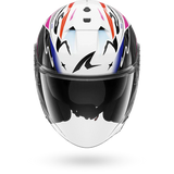 SHARK  SKWAL JET CUP SPEED-FANCY NEGRO Blanco Naranja Casco De Moto