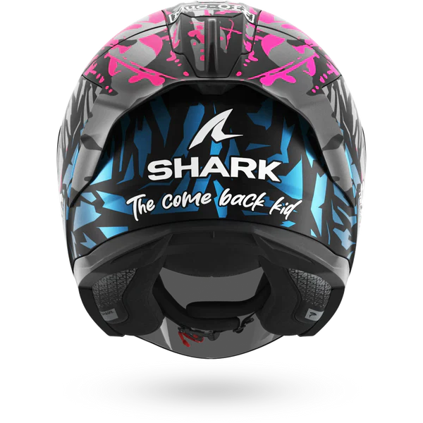 SHARK SKWAL JET CUP REPLICA NEGRO AZUL VIOLETA Casco De Moto
