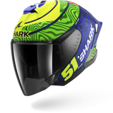 SHARK SKWAL JET CUP REPLICA GRANADO MAT CASCO DE MOTO AZUL VERDE AMARILO