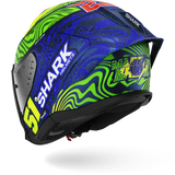 SHARK SKWAL JET CUP REPLICA GRANADO MAT CASCO DE MOTO AZUL VERDE AMARILO