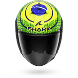 SHARK SKWAL JET CUP REPLICA GRANADO MAT CASCO DE MOTO AZUL VERDE AMARILO