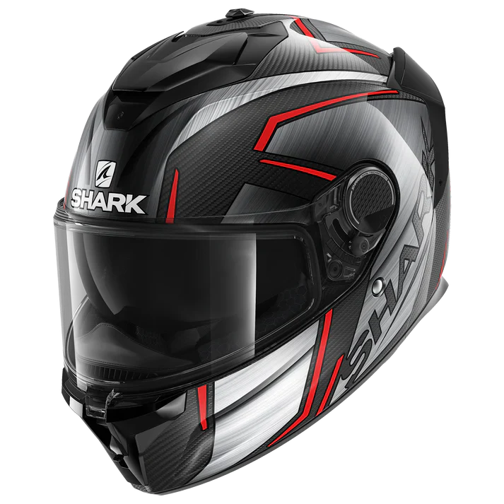 SHARK SPARTAN GT CARBON KROMIUM CASCO INTEGRAL DE MOTO CARBONO CROMO ROJO