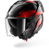 SHARK OXO MEKARIUM CASCO DE MOTO ROJO CROMO NEGRO