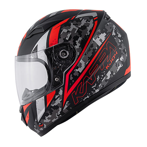 KAPPA KJ04 Casco Junior Motocicleta Integral Negro Mate Rojo