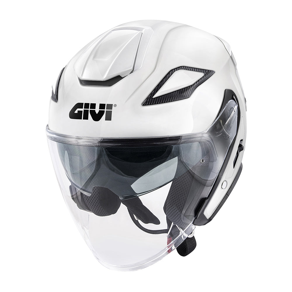 GIVI X29 Fiber Urbana Calle Para Moto Casco Jet Blanco Brillante Pieno