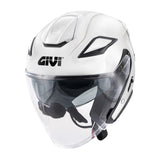 GIVI X29 Fiber Urbana Calle Para Moto Casco Jet Blanco Brillante Pieno