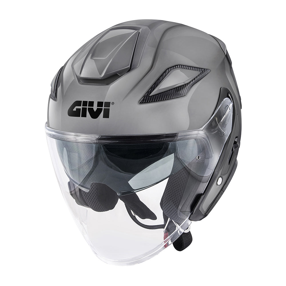 GIVI X29 Fiber Casco Jet Para Moto Abierto Gris