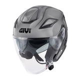 GIVI X29 Fiber Casco Jet Para Moto Abierto Gris