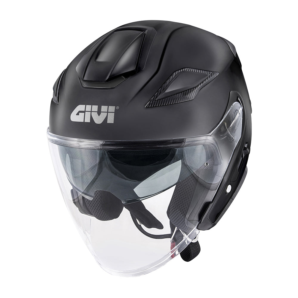 GIVI X29 Fiber Casco Jet Abierto Para Scooter Negro Mate
