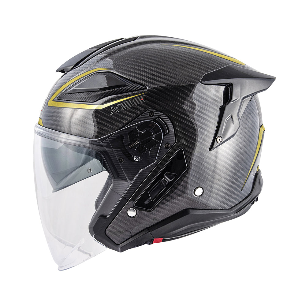 GIVI X29 Casco Jet Para Scooter De Carbono BR Dorado - SECURTEX MOTOR S.L (t/a MaximoMoto)