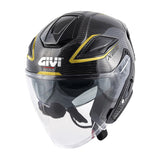 GIVI X29 Casco Jet Para Scooter De Carbono BR Dorado