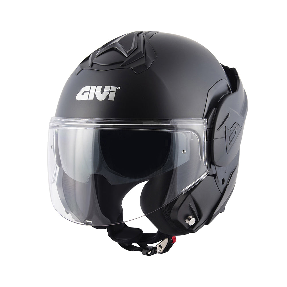 GIVI HX30B con parte delantera abatible de motocicleta Casco integral negro