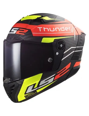 LS2 FF805 CASCO THUNDER CARBON BLACK ATTACK MATT RED / H-V YELLOW