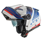 PREMIER LEGACY GT SE 13 CASCO MODULAR DE MOTO BLANCO AZUL ROJO