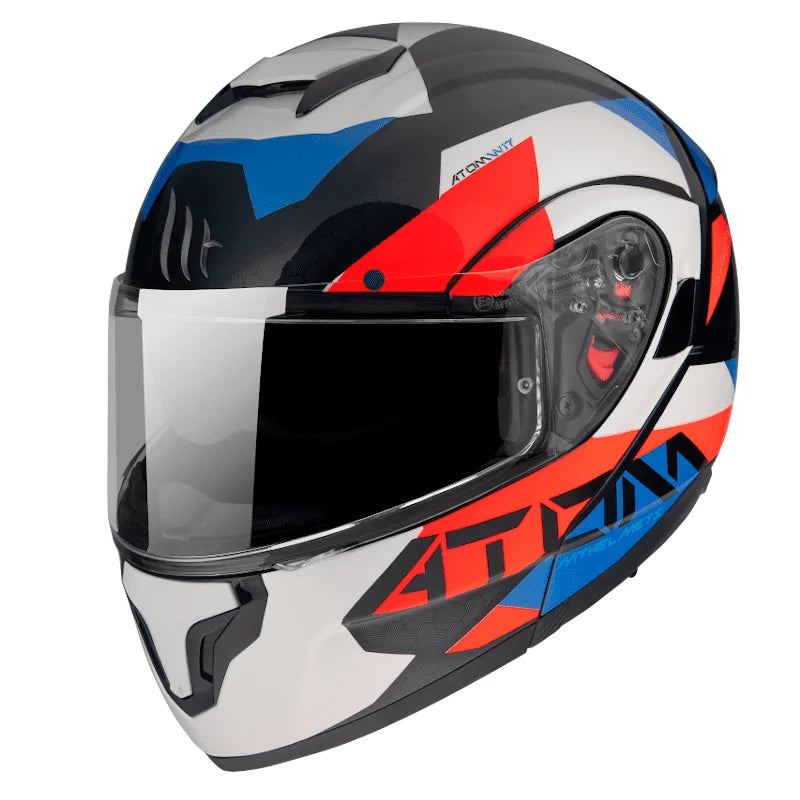MT ATOM SV W17 A7 CASCO MODULAR DE MOTO AZUL PERLA BRILLO