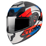 MT ATOM SV W17 A7 CASCO MODULAR DE MOTO AZUL PERLA BRILLO