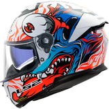 LS2 FF808 STREAM II INFERNO CASCO DE MOTO BLANCO AZUL