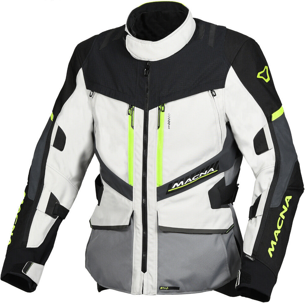 Macna Domane hombre Chaqueta textil gris claro gris amarillo flúor