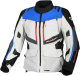 Macna Domane mujer Chaqueta textil moto Gris Claro Azul Negro