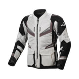 Macna Aerocon hombre Chaqueta moto Turismo Negro Gris Claro Topo