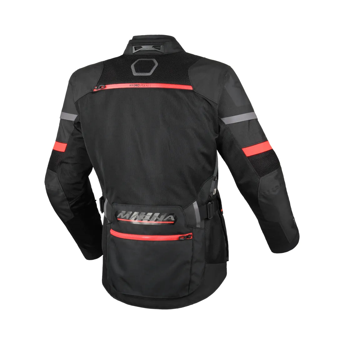 Macna Captane hombre Chaqueta carreras aventura Negro Rojo