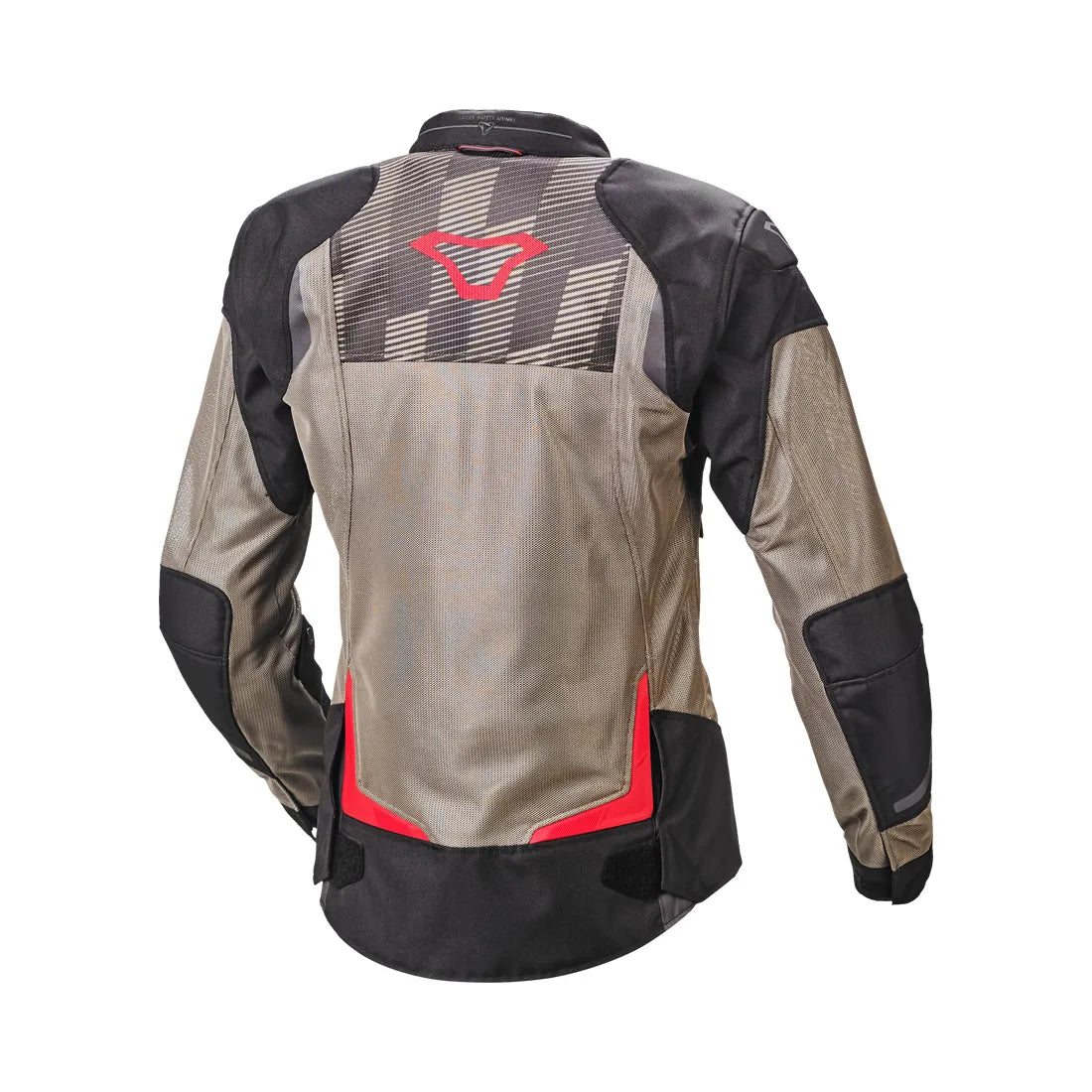 MACNA ORCANO Mujer Moto Textil Chaqueta Marrón Negro Rojo - CHAQUETA