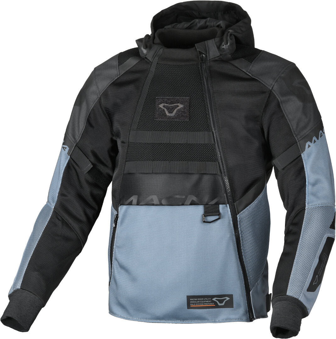 Macna Rebelite Chaqueta Textil Moto Negro Gris