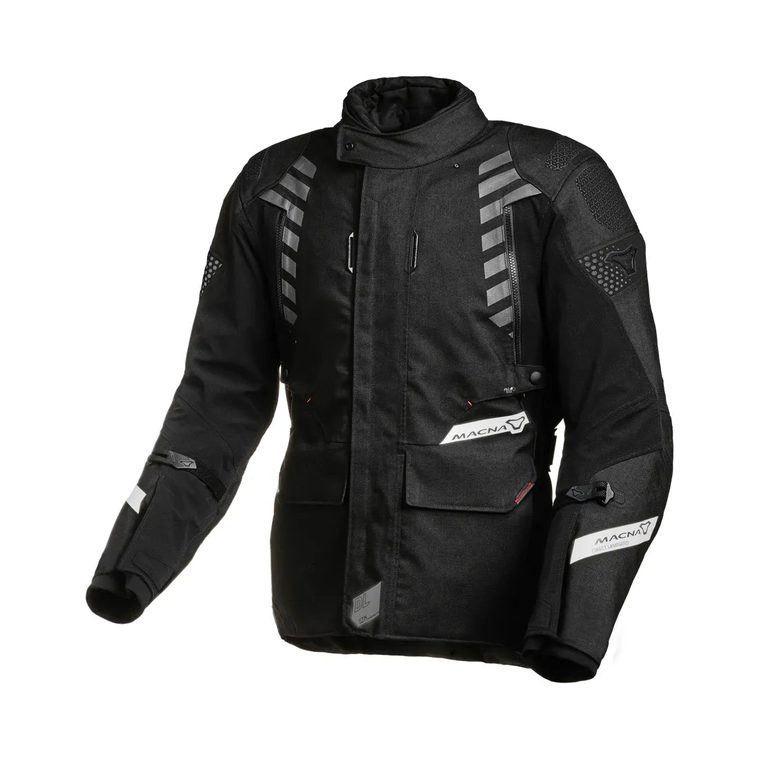 Macna Ultimax impermeable motocicleta chaqueta textil negro