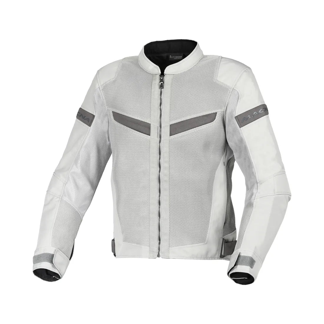 MACNA VELOTURA Hombre Textil Moto Chaqueta Gris Claro