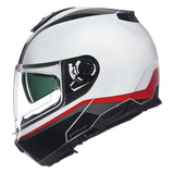NOLAN N100-6 NCOGNITO 344 Moto Modular Casco Bianco Rosso Nero