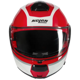 NOLAN N100-6 INCOGNITO 345 Modular Casco Rosso Bianco Argento