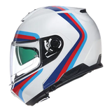 NOLAN N100-6 SSOLUTO 347 Modular Casco Bianco Azul Rosso Azzurro