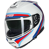 NOLAN N100-6 SSOLUTO 347 Modular Casco Bianco Azul Rosso Azzurro