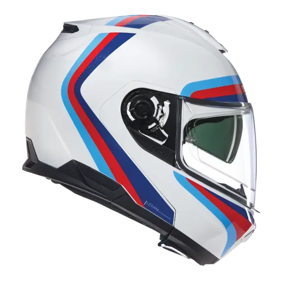 NOLAN N100-6 SSOLUTO 347 Modular Casco Bianco Azul Rosso Azzurro