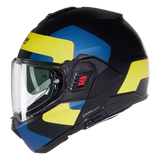 NOLAN N120-1 Omocromo 346 Moto Modular Casco Nero Azul Gillao